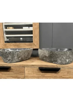 Rivierkei Wasbakken – Twin Set van 2
