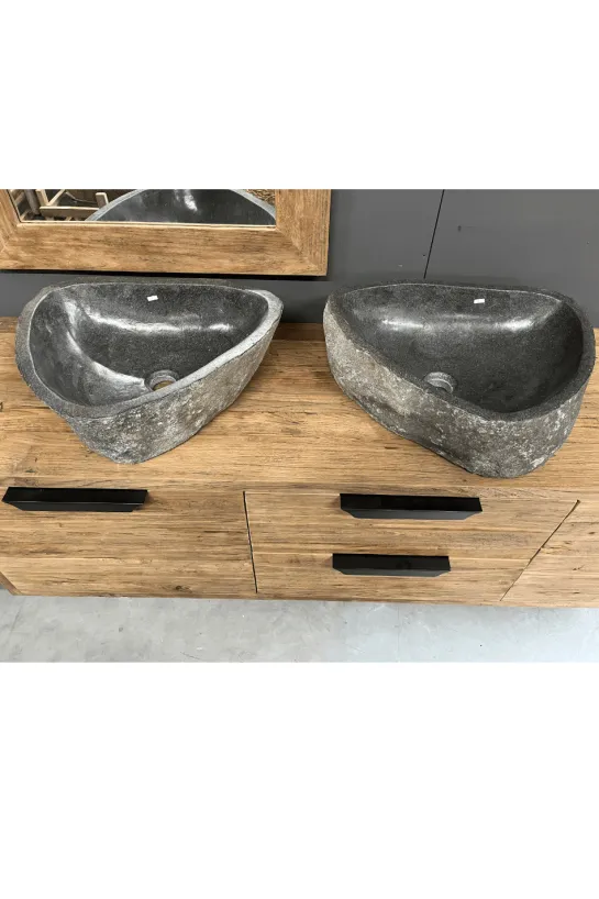 Rivierkei Wasbakken – Twin Set van 2