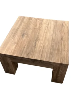 Robuuste teak salontafel 80×80