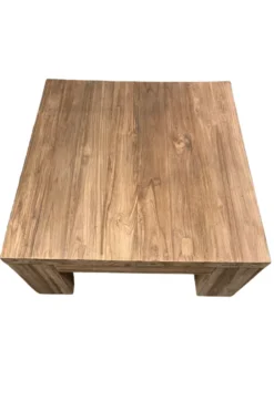 Robuuste teak salontafel 80×80