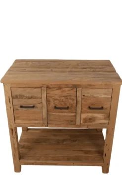Robuust ruw teak badkamermeubel