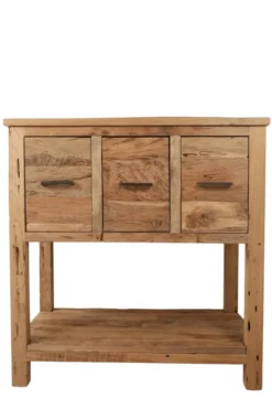 Robuust ruw teak badkamermeubel