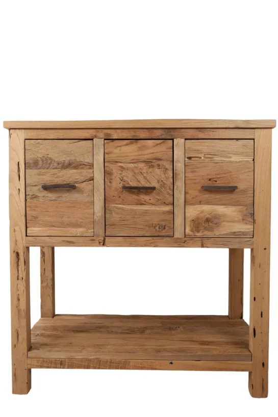 Robuust ruw teak badkamermeubel