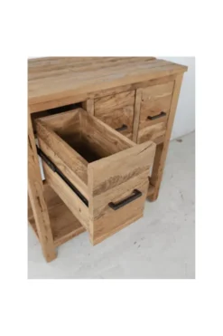 Robuust ruw teak badkamermeubel