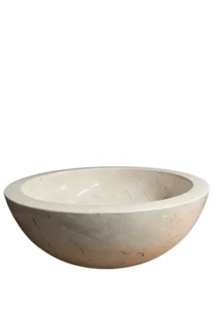 Ronde Marmeren Wasbak – Beige / Crème D 40 cm