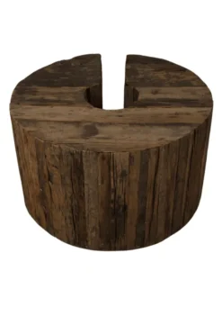 Ronde stoere grove salontafel