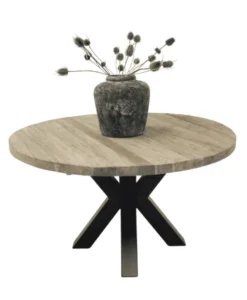 Ronde teak houten eettafel