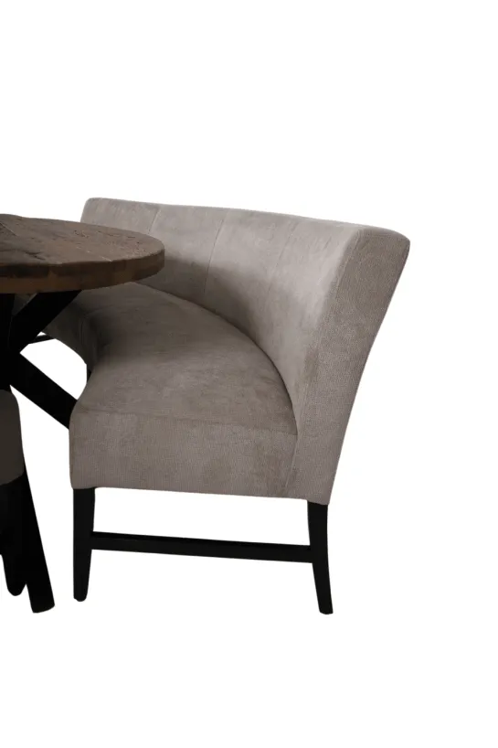 Set van 3 eetkamerstoelen + eetkamerbank ovaal