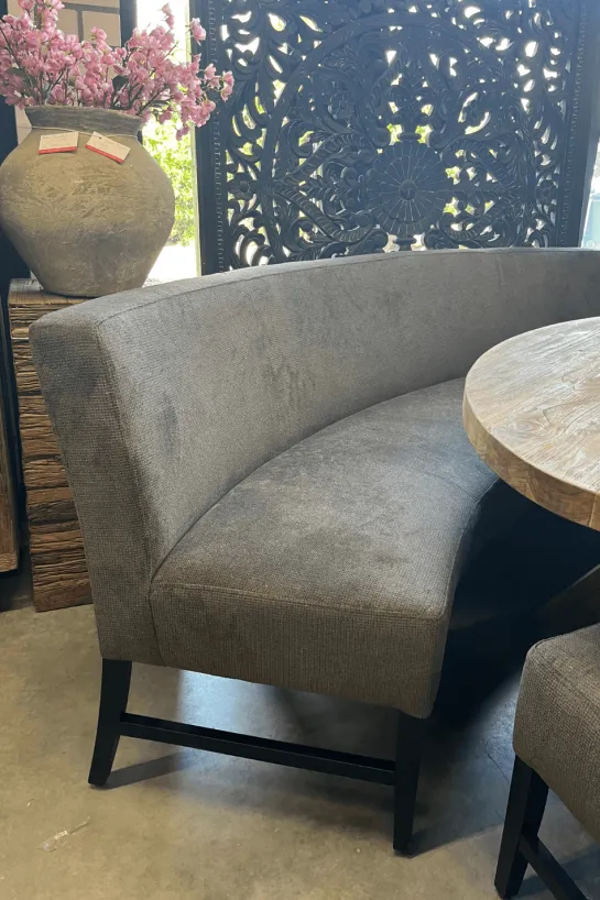 Set van 3 eetkamerstoelen + eetkamerbank ovaal