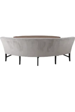 Set van 3 eetkamerstoelen + eetkamerbank ovaal