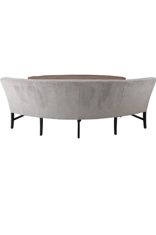 Set van 3 eetkamerstoelen + eetkamerbank ovaal