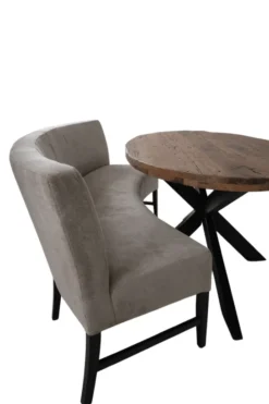 Set van 3 eetkamerstoelen + eetkamerbank ovaal