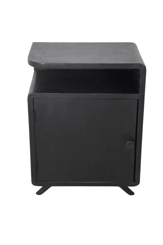 Set van 2 kleine zwarte nachtkastjes