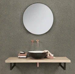 spiegel rond – 65 x 65 cm – zwart