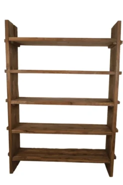 Stoer boekenrek oud hout