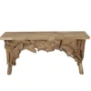 Stoere grove teak houten side table 160 cm