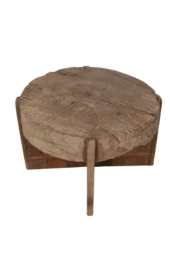 Stoere ronde bijzettafel