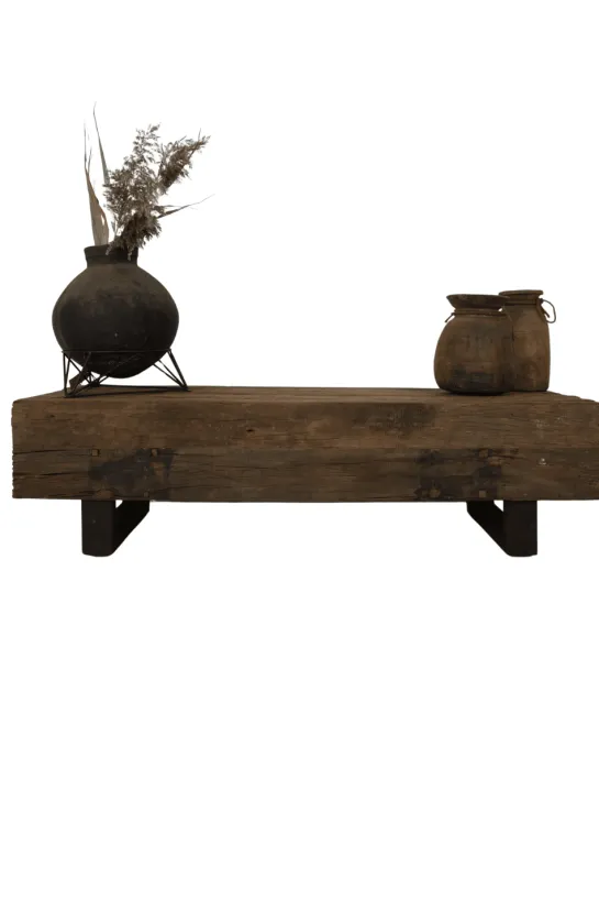 Stoere ruwe salontafel 150x50x40 cm