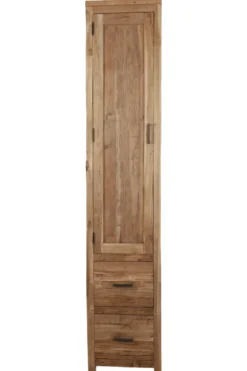 Stoere Ruwe Teakhouten Badkamerkast – 200 cm Hoog