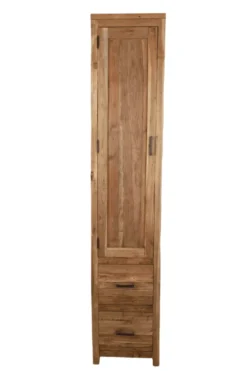 Stoere Ruwe Teakhouten Badkamerkast – 200 cm Hoog