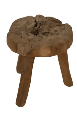 Stoer Krukje van Oud Teak Hout