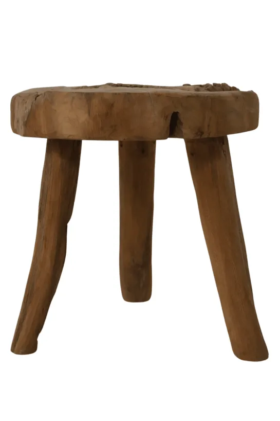 Stoer Krukje van Oud Teak Hout