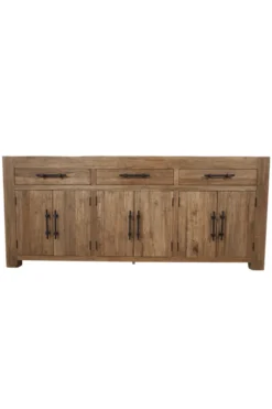 Stoer robuust dressoir teak hout 200 cm
