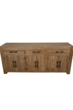 Stoer robuust dressoir teak hout 200 cm