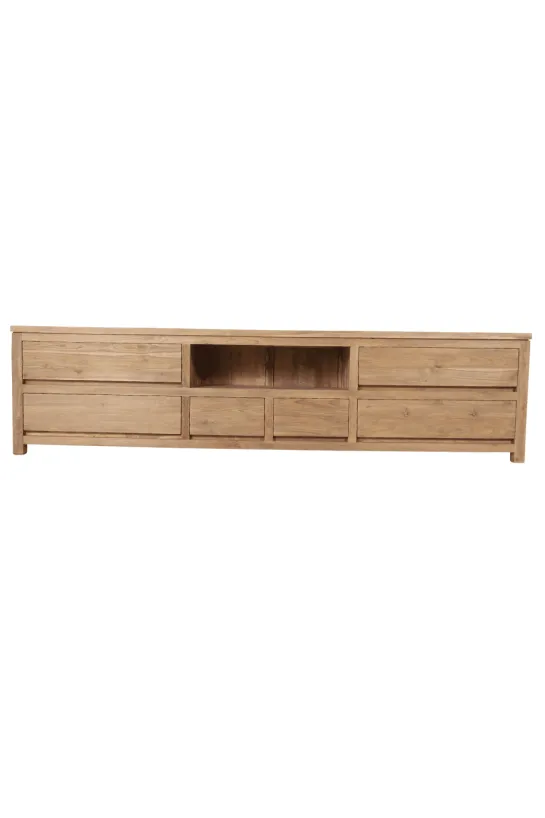 Strak teak houten tv meubel