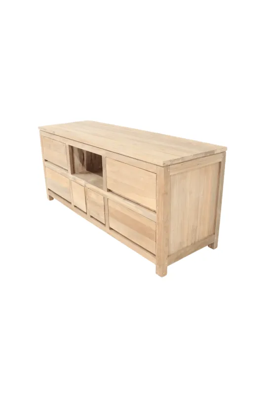 Strak teak houten tv meubel
