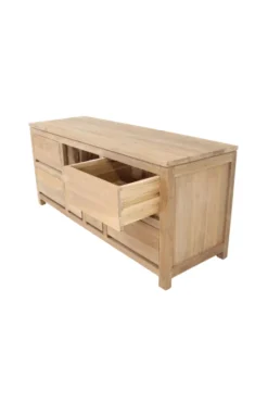 Strak teak houten tv meubel