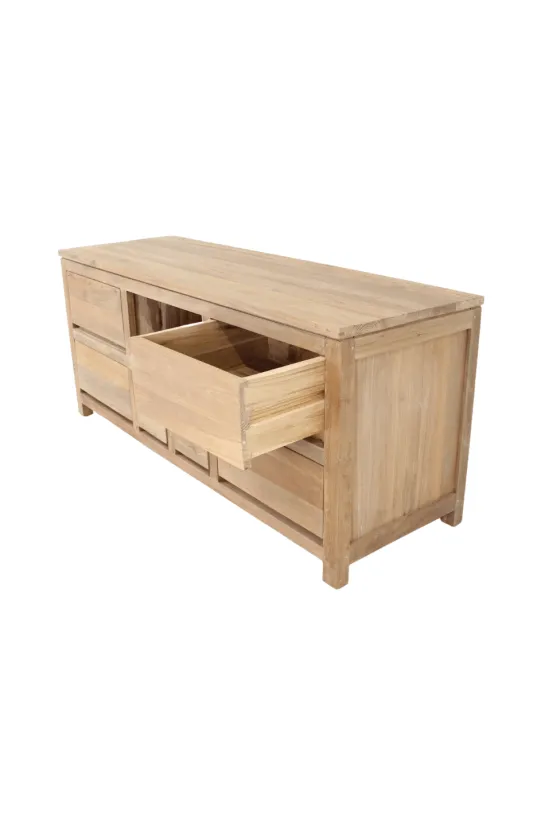 Strak teak houten tv meubel
