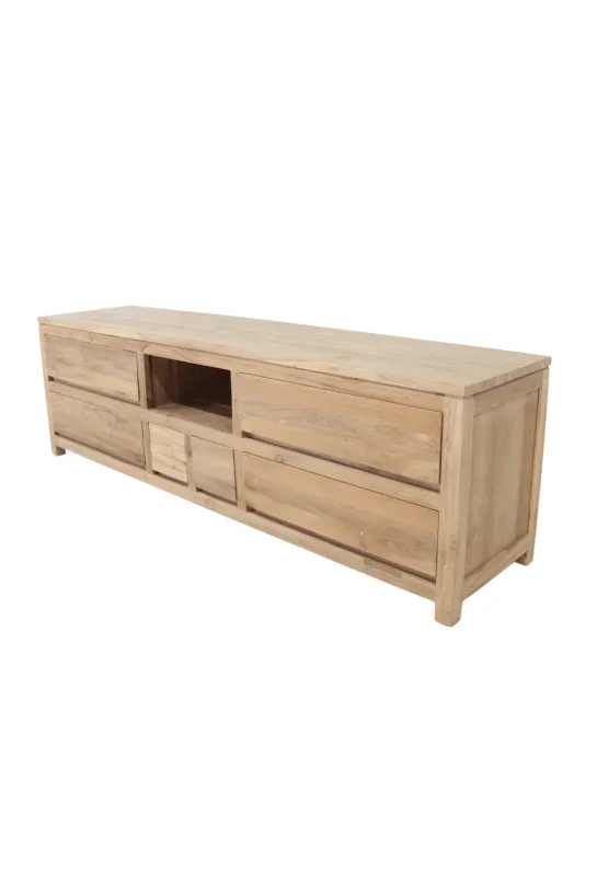 Strak teak houten tv meubel