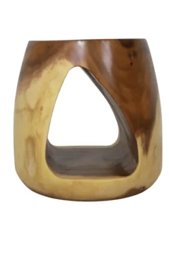 Suar Houten Krukje / Bijzettafel met Druppelvorm