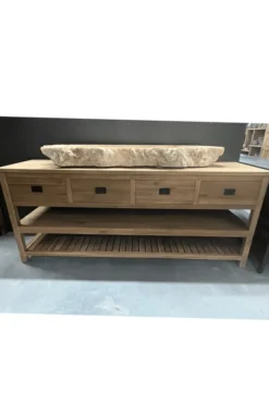Teak groot badkamermeubel 2 meter