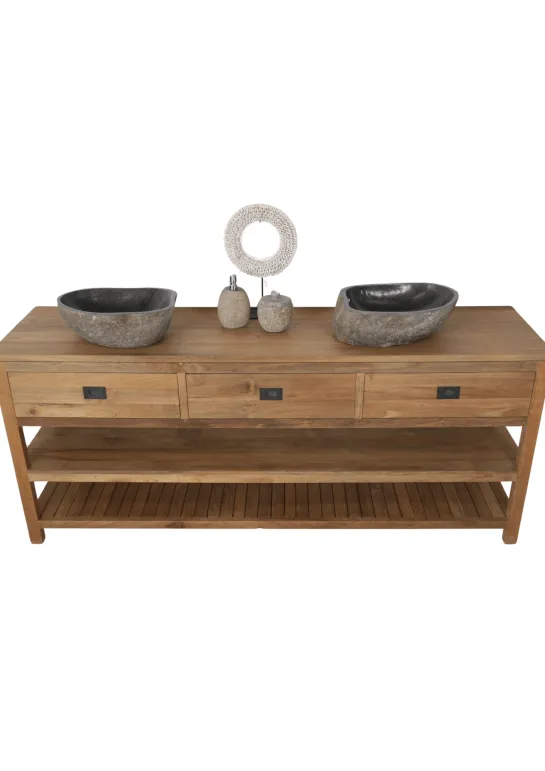 Teak groot badkamermeubel 2 meter