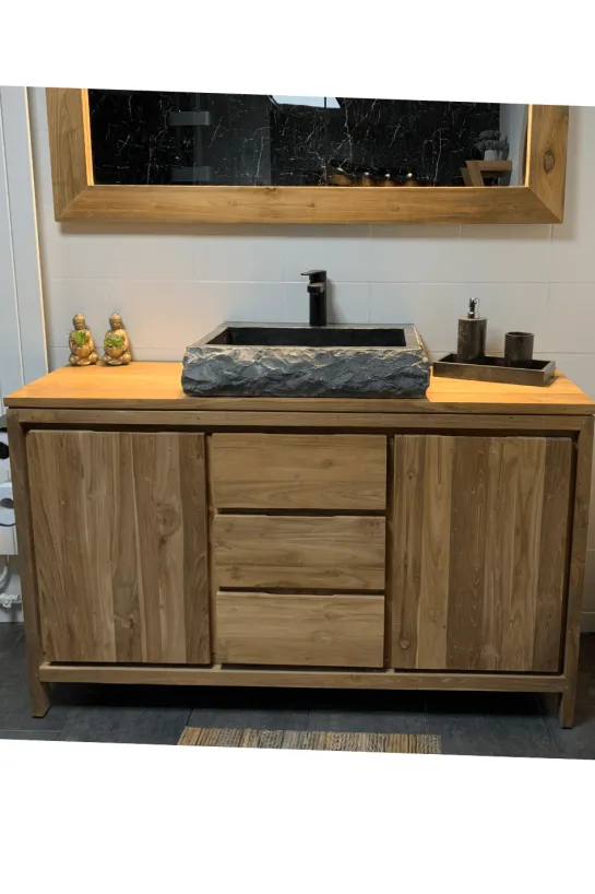 Teakhouten badkamer meubel minimalistisch