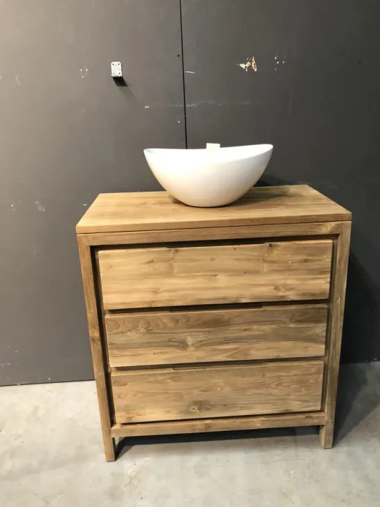 Teakhouten badkamer meubel minimalistisch