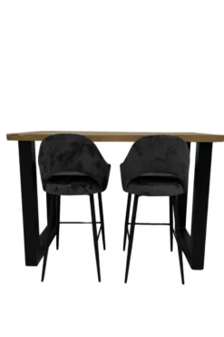 Teak houten bartafel met metalen poten