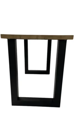 Teak houten bartafel met metalen poten