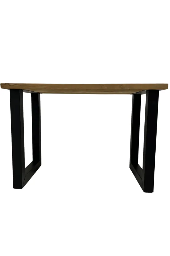 Teak houten bartafel met metalen poten