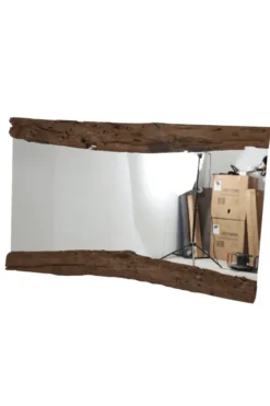 Teak houten boomstamrand spiegel 150 cm