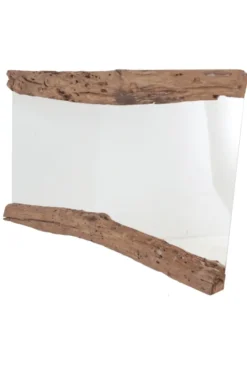 Teak houten boomstamrand spiegel 150 cm