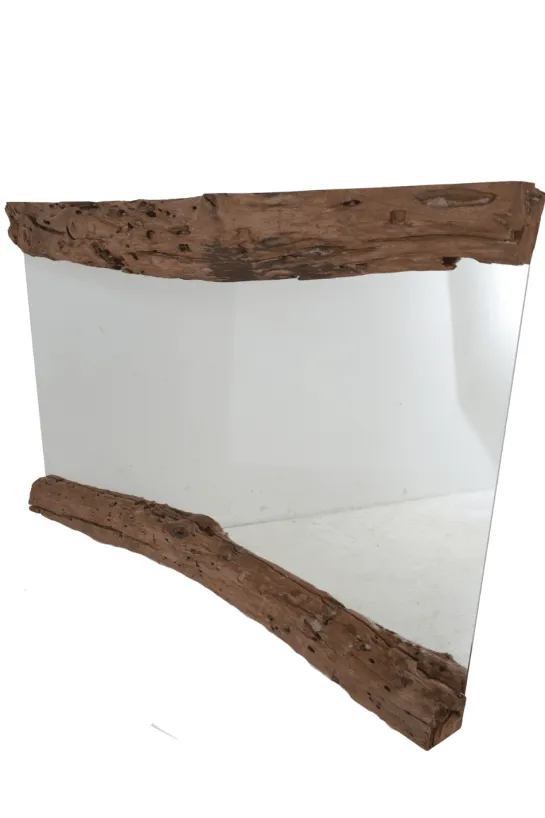 Teak houten boomstamrand spiegel 150 cm
