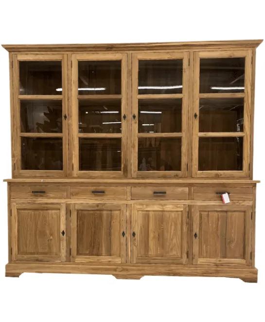 Teakhouten Buffetkast/Vitrinekast 240 cm