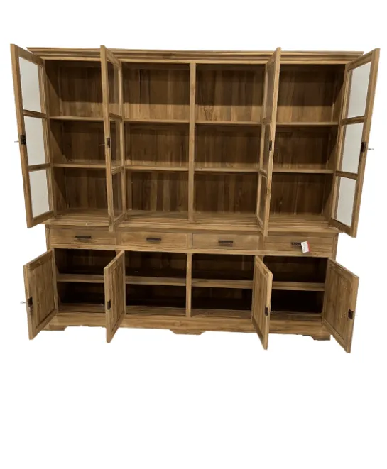 Teakhouten Buffetkast/Vitrinekast 240 cm