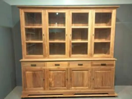 Teakhouten Buffetkast/Vitrinekast 240 cm