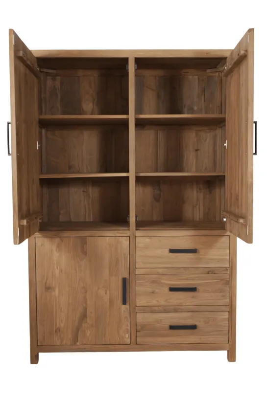 Teakhouten Dichte Opbergkast 140 cm