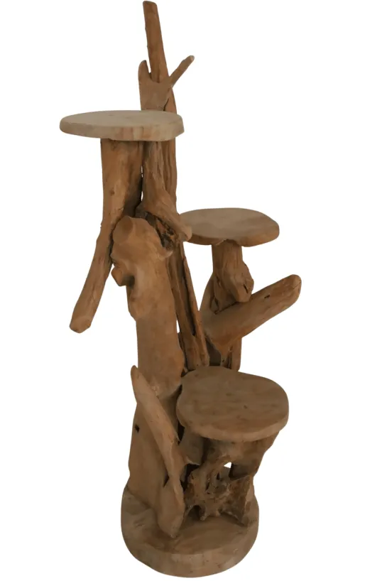 Teak Houten Display Etagère 60x60x120 cm