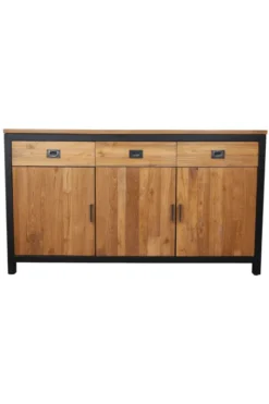 Teakhouten Dressoir met Metalen Details – 150 cm